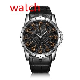 ONOLA brand unique quartz watch man luxury rose gold leather cool gift for man watch fashion casual waterproof Relogio Masculino2022
