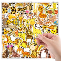 Pack of 50Pcs Wholesale Giraffe Stickers For Luggage Skateboard Notebook Helmet Water Bottle Car decals Kids Gifts