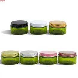 20 x 100g 100cc Empty Green Cream Cosmetic Jar Container with Gold Metal Aluminium Cap With PE Padgoods
