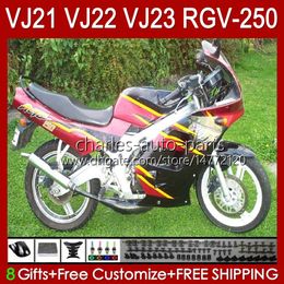 Body For SUZUKI RGV250 SAPC VJ22 RGV-250 Panel 1990 1991 1992 1993 1994 1995 1996 20HC.36 RVG250 red black VJ 22 RGVT-250 RGVT RGV 250CC 250 CC 90 91 92 93 94 95 96 Fairing