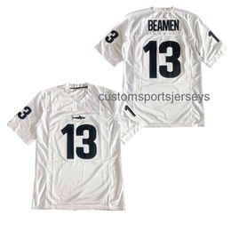 Custom Men Women kids shark 13 BEAMEN jerseys Embroidery Hip hop loose RED 2020 new Stitched football jersey Any Name Number