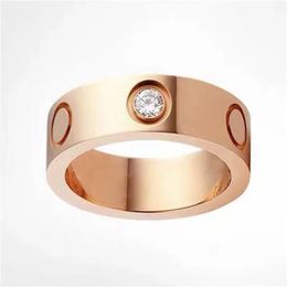 Luxury ring designer titanium steel rings couples holiday gifts fashion jewelry original box packaging 4-6mm