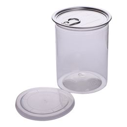 Bottles Packing Office School Business & Industrial485Ml Clear Plastic Jar Pet With Pl Ring Metal Lid DH4756