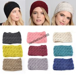 Wide Knitted Headband Bows Braid Winter Women Turban Hair Accessories For Girls Soft Woollen Knitting Elastic Hairbands Headwear