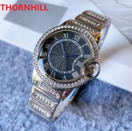 Women Famous Designer Quaretz Watches 35mm Sapphire Diamonds Ring Clock Stainless Steel Lady Female Wristwatches