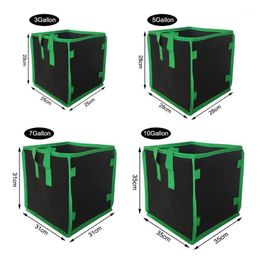 Planters & Pots 6Pcs/Set Square Grow Bags Thick Fabric With Handles For Indoor And Outdoor Garden