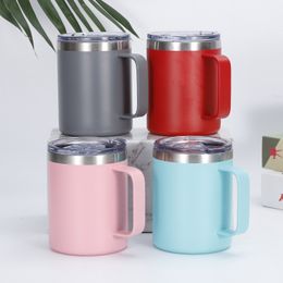 304 Stainless Steel Tumbler Mug 12oz Vacuum Insulation Water Cups Kitchen Dinning Bar Drinkware HH21-303