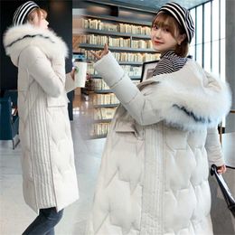 Scene shooting down jacket long cotton-padded clothes loose big yards thick 211018