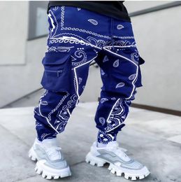 Fashion Pants Men Streetwear Jogger Hip Hop Loose Pantalones Cargo Trousers Casual Sport Print Oversize Men's