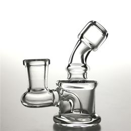 2.5 Inch Mini Glass Bong Water Pipes with 10mm Female Hookah Thick Pyrex Heady Travel Smoking Bongs Oil Rigs