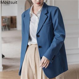 Elegant Office Ladies Single-breasted Blazer Coat Women Solid Notched Collar Suit Jackets Spring Female Outwear Femme 210513