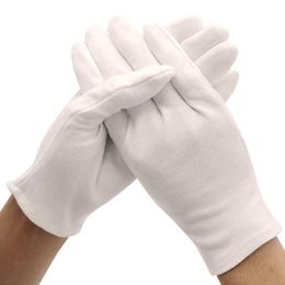 Disposable Gloves 6Pair/pack White Pure Cotton Inspection Work Household Jewellery Serving Cleaning Mid-thick