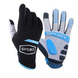 Spring Autumn Full Finger Touch Screen Bicycle Gloves MTB Sport Shockproof Cycling GEL Liquid Shock Bike 211124