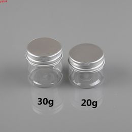20g/30g High quality with double cover round clear color empty Plastic Cream mask PET bottles jars containersgoods