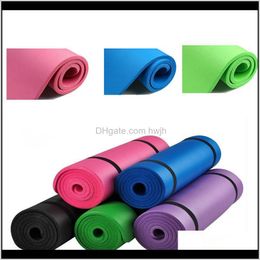 Wholesalecolourful Yoga Mat Forfitness Non Slip For Man Girl Gym Sport Dance Losing Weight Folding Pad Mats 10Mm 5 Colour Hywvv 5Mekw