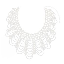 -Cadenas y regalo Collar de perlas Durable Ola Hermosa, Firma Mano Firma Detachable Collares de cuentas Pendientes