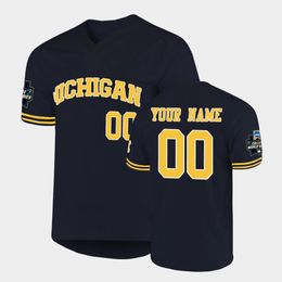 Baseball NCAA Michigan Wolverines Baseball Jersey Jack Weisenburger Jorda Nwogu C.Elliott Rile Bertram T.Burton Jimm Obertop Danny Zimmerm