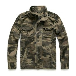 Designer Winter Denim Jacket Men stand collar Camo Jacket Boys Casual Wear Overalls men Military Winter Thick Overall Camouflage