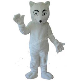 Halloween White Bear Mascot Costume High quality Cartoon Anime theme character Adults Size Christmas Carnival Birthday Party Outdoor Outfit