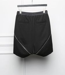 Original Design Men's Zippered Trousers Shorts / Loose Casual Gym Sports Pants Dropped Crotch Sarouel Harem Basketball S