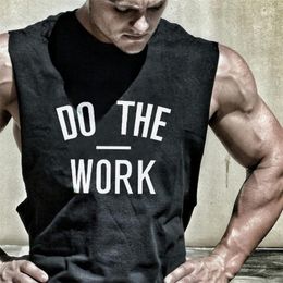 Brand mens sleeveless shirts Do The Work Summer Men Tank Tops gyms Clothing Bodybuilding shirt Fitness tops