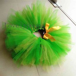 Girls Fluffy Green Ballet Birthday Gift Costume Dance Tutu Skirt 210331