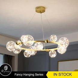 Luxury Pendant Lamp Euro Style Hanging Lights Modern Simple LED Light String For Foyer Dinning Bedroom Home Lighting Fixture Lamps