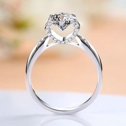 925 sterling silver 1ct 2ct 3ct Round Brilliant Cut Classic luxurious ring Engagement Jewellery Anniversary