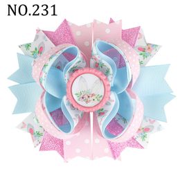 16 Colour Easter Decoration Handmade Grosgrain Ribbon Bows with Clips for rabbit Baby Girls Bowknot Hairpins Gifts Headwear Accessories