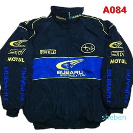 Subaru Embroidery Cotton Nascar Moto Car Team Racing Jacket Suit