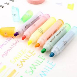 Gel Pens 6Pcs/lot DIY Highlighter Pen Marker Kawaii Stationery Material Escolar Papelaria School Supplies For Kids Girl Gift