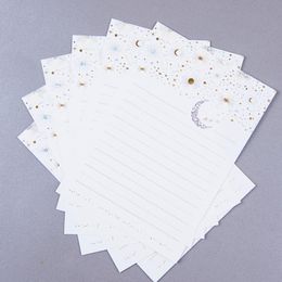 stamped paper UK - Gift Wrap 1 Set Star Stamped Envelope Letter Paper Cute Confession Love Creative Letterhead 6 + 3 Envelopes