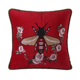 Luxury designer embroidery Signage G pillow case cushion cover for Home car decoration waist throw pillowcase for indoor Decorative 2022 new