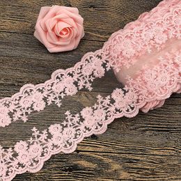 Wedding Decoration White Black Gift Packing Ribbon Embroidered Lace Trim DIY Crafts Fabric Festive Party Supplies