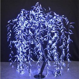 LED Artificial White Willow Weeping Tree Light For Outdoor Use 1920 LED 2.5m/6ft Height Rainproof Christmas Decoration Tree Free