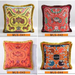 Luxury pillow case designer Signage tassel 20 carriage geometry patterns printting pillowcase cushion cover 45*45cm for home decorative Chri