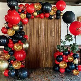 Party Decoration 104pcs Red And Black Gold Balloons Garland Arch Kit 18th 21st 30th 40th 50th Birthday Decorations Valentines Day Globos