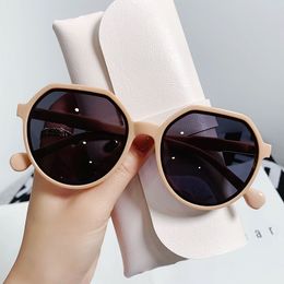 Brown Sunglasses Women's Korean-Style Fashionable Small Frame White glasses Style