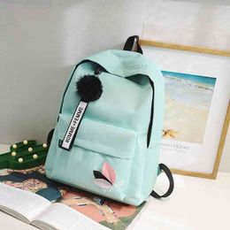 HBP Non- Canvas Backpack women's leaf decoration backpack small fresh college students schoolbag sport.0018