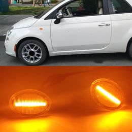 1Pair LED side marker light turn signal lamp clear For FIAT 4S 63 3P NUOVA 500 ABARTH Ford KA DESDE Lancia YPSILON Maserati