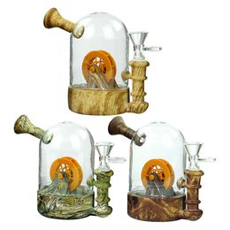 glass water pipe Hookahs bongs Smoking Accessories silicone waterwheel tobacco bubbler dab rig bong