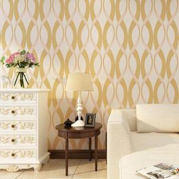 Wallpapers Contemporary And Contracted Wind Solid Geometry Stripe Non-woven Wallpaper The Sitting Room Bedroom Full Shop TV