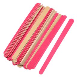 nail files for acrylic Australia - 50PCS Straight Wooden Nail File Buffer Para Unhas 180 240 Buffing Block Acrylic Lime A ongle Pink Disposable Sandpaper Files