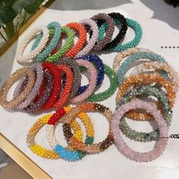 NEWCompare with similar Items Crystal Party Sequin Elastic Hairbands Ponytail Hair Rope Girls Designer Wristbands Woman Accessories EWA4676