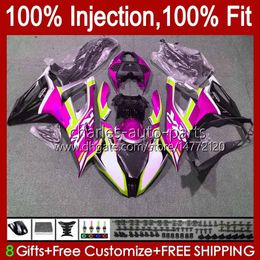 100%Fit Injection Mold For BMW S-1000RR S1000-RR S 1000RR 2019-2021 Bodywork 21No.123 S1000 S-1000 Body S 1000 RR 2019 2020 2021 S1000RR 19 20 21 Black Pink OEM Fairing