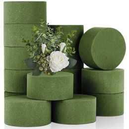 15PCS Floral Foam, Round Dry Foam Blocks, Flower Mud Green Styrofoam Blocks for Artificial Flowers 220311