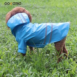 Pet Cat Dog Raincoat Hooded Puppy Small Dog Rain Coat PU Reflective Waterproof Jacket for Dogs Dog Clothes Outdoor Wholesale