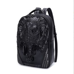 3D Embossed Skull Backpack bags for Men Women unique Originality man Bag rivet personality Cool Rock Laptop Schoolbag For Teenagers