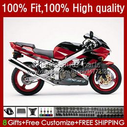 Injection Mould Fairings For KAWASAKI Red black hot NINJA ZX 9R 900 CC ZX9 9 R 98-03 Bodywork Kit 25No.31 ZX900 ZX9R 00 01 02 03 ZX-9R ZX-900 900CC 2000 2001 2002 2003 OEM Bodys