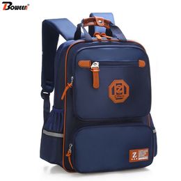 Kids School Bags for Boys Primary Orthopaedic Backpacks Child Waterproof Nylon bag Bookbags Solid Big Capacity 211021